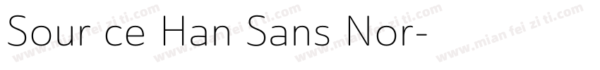 Sour ce Han Sans Nor字体转换